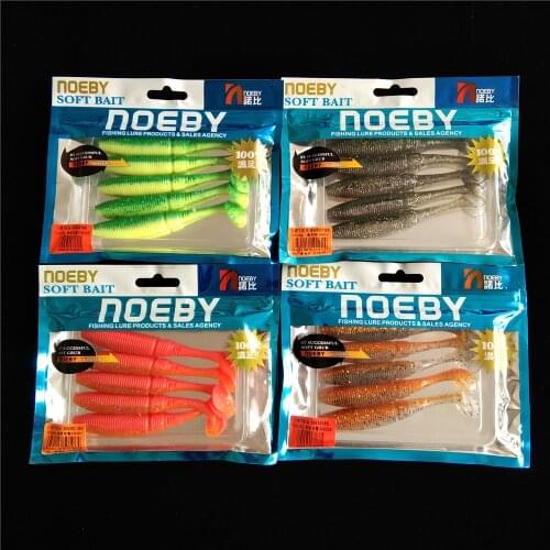 Noeby 20 pcs Pesca 10cm/7g soft lures isca shad Fishing tackles swimbaits soft bait fly fishing baits silicone bait