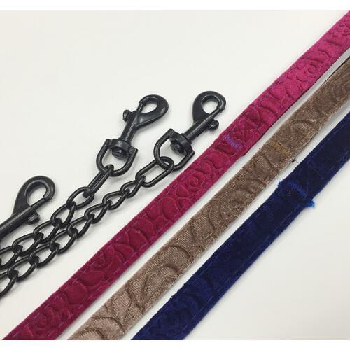 200 pcs/lot Dog Leash leather Safety Training Protect Dog in Traffic pet traction rope anti-bite metal pet dog metal Chain