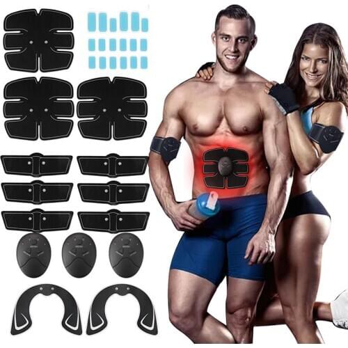 32PCS EMS Boby Abdominal Muscle Hip Trainer Arm Abs Buttock Lifting Wireless Muscle Stimulator Home Gym Fitness Equipment