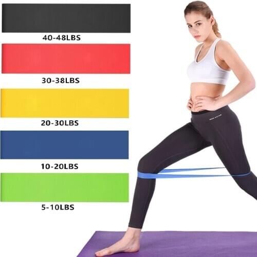 5pcs Rubber Resistance Bands Indoor Pilates Sport Rehabilitation Training Home Gym Muscle Workout Elastic Yoga Fitness Equipment