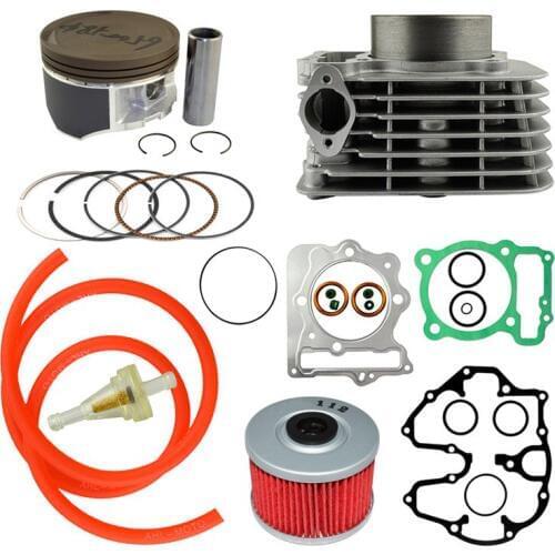 85mm Air Cylinder Block & Piston Rings & Gasket & fuel Oil Tube & Oil Fuel Filter Kit For Honda XR400 1996-2004 12100-KCY-670
