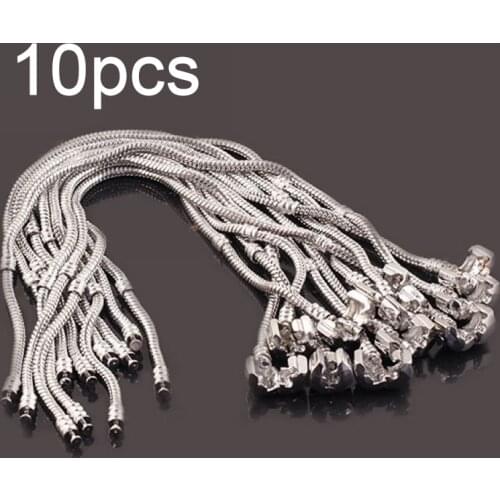 10pcs fit European bracelet 3mm snake chain high quality bracelet bangle pulsera 2020 berloque women jewelry bead charms