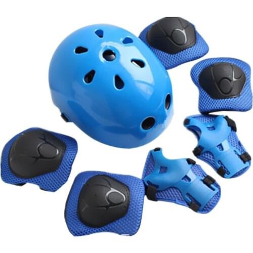 7Pcs/set Kids Boy Girl Safety Helmet Knee Elbow Pad Sets Children Cycling Skate Bicycle Helmet Protection Safety Guard