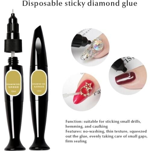 Fast Drying Nail Art Glue Tips Glitter UV Acrylic Rhinestones Decorations Nail Glue False Tip Nail Manicure Cosmetic Tools