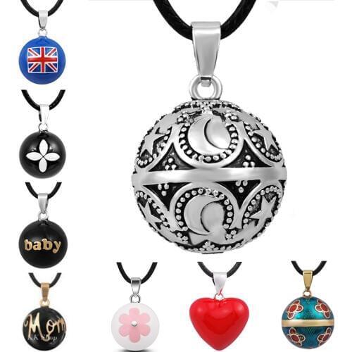 Eudora Mexican Bola Harmony Ball Pendant Angel Caller Necklace Mix Design Musical Sound Chime Ball Jewelry for Pregnant Women