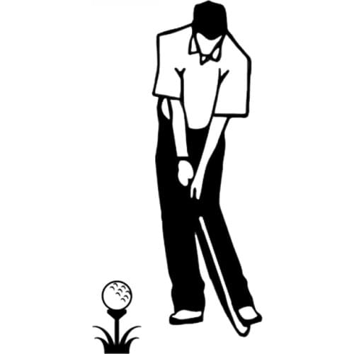 Interesting Creative Golf Sports Stickers High Quality Car Decoration Personality Pvc Waterproof Decals Black/white, 17cm*8cm