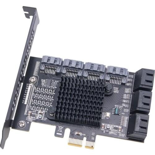 SATA3 PCI-E1X to Sata3.0 Expansion Card 6G Transfer Card Multi-Port IPFS Hard Drive Expansion Card