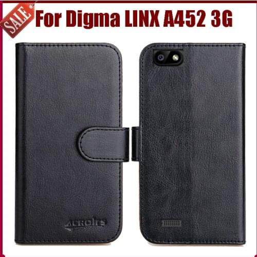 Digma LINX A452 3G Case New Arrival 6 Colors High Quality Flip Leather Protective Phone Cover For Digma LINX A452 3G Case