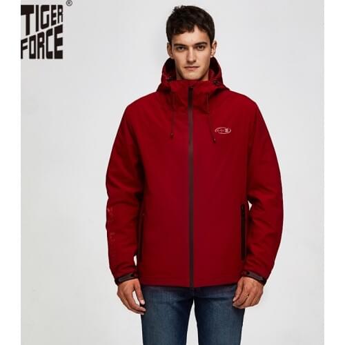 TIGER FORCE 2021 Jacket men spring autumn Outdoor Lightweight Windproof High quality Fashion Streetwear Jacket Men Spring 50239N
