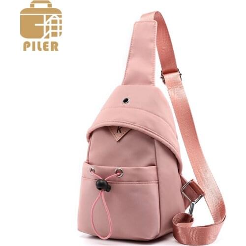 Fashion Women Chest Bag Cross Body Back Pack Small Girls Women Purse Shoulder Bags Nylon Pink Travel Bag Designer Oxford Pack