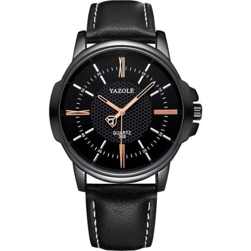 Men‘’s Blu-Ray Roman Numerals Quartz Analog Wrist Watch, Black Band Black Dial, Faux Leather Band Wrist-fitting часы мужские