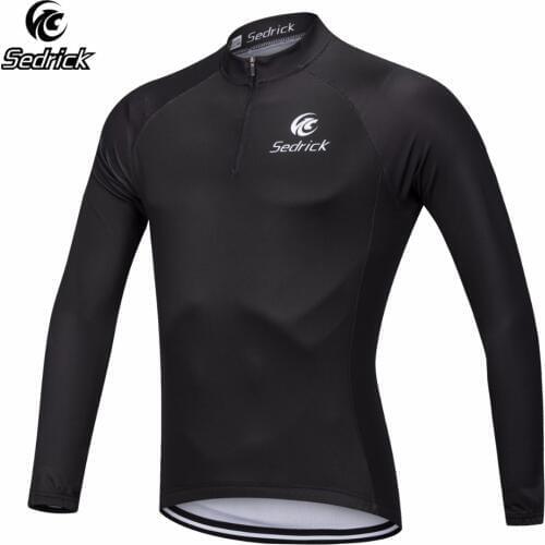 Sedrick 1/4 Zipper Long Sleeve Men Cycling Jersey Spring/Autumn Quick Dry Cycling Jerseys Pro Bike Team Ciclismo Sportswear Tops