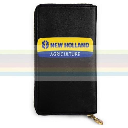 New Holland Tractors Agriculture Logo new mens and womens smart leather wallet credit card bank card bag. Long mobile wallet