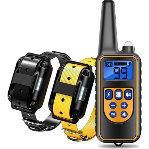 Electric Dog Anti Bark Dog Training Collar Waterproof Rechargeable Pet Remote Control For All Size Shock Vibration Sound