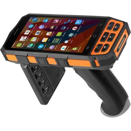 5" Rugged 4G WIFI Mobile Data Collector Android 7.0 Handheld PDA Terminal 1D 2D Barcode Scanner with Pistol Grip SIM PSAM card