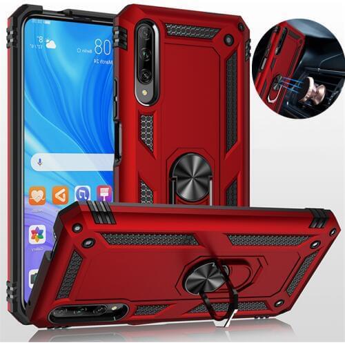 For Huawei Y8S Y9S Case Shockproof Armor Case for Huawei P Smart 2019 2020 Honor 9X Pro Stand Holder Car Ring Phone Cover
