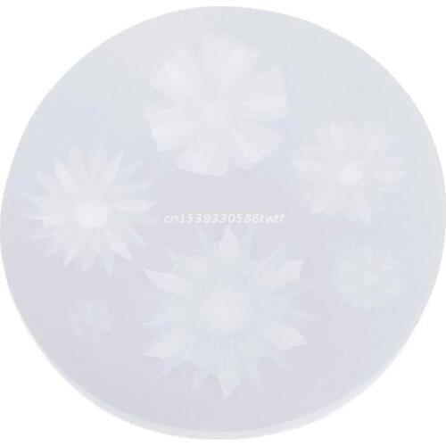 Silicone Mold DIY Jewelry Making Floral Flower Pendant Mirror Epoxy Resin Crafts Dropship