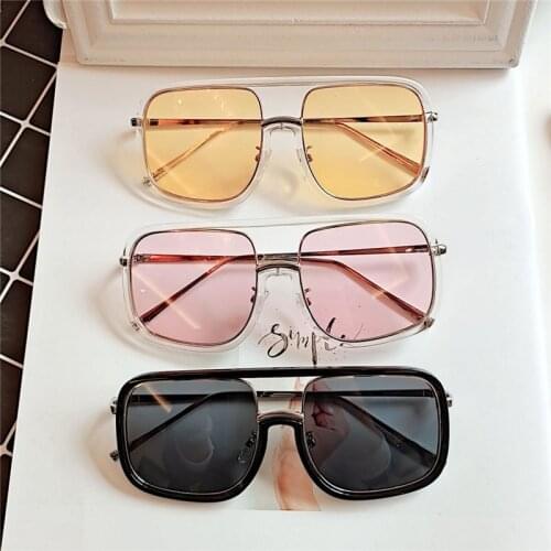 New sunglasses Korean glasses vintage big frame sunglasses same style flat mirror net red big frame sunglasses Oculos De Sol
