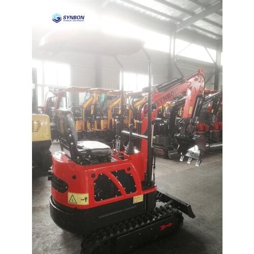 SYNBON New Mini digger for garden mini excavator with full hydraulic joystick 1ton