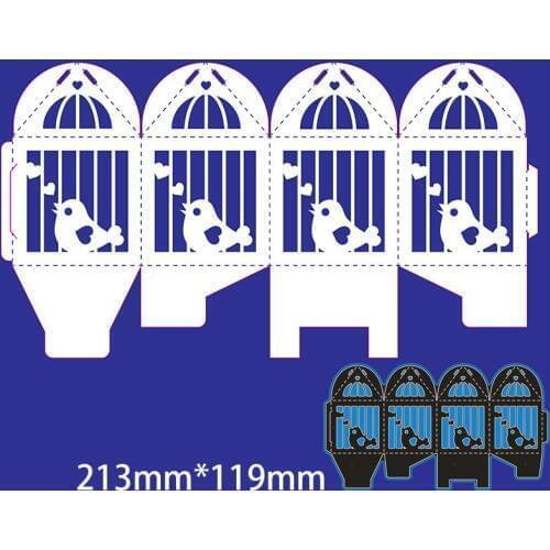 213*119mm BIRD LACE BOX TEMPLATE Metal Cutting Dies and Stamps Stencil for DIY Scrapbooking Photo Album Embossing Paper Card