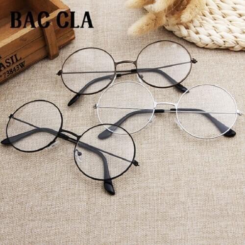 BAC CLA Vintage Round Round Glasses Frame Female Brand Designer Gafas De Sol Spectacle Plain Glasses Gafas Eyeglasses Eyewear