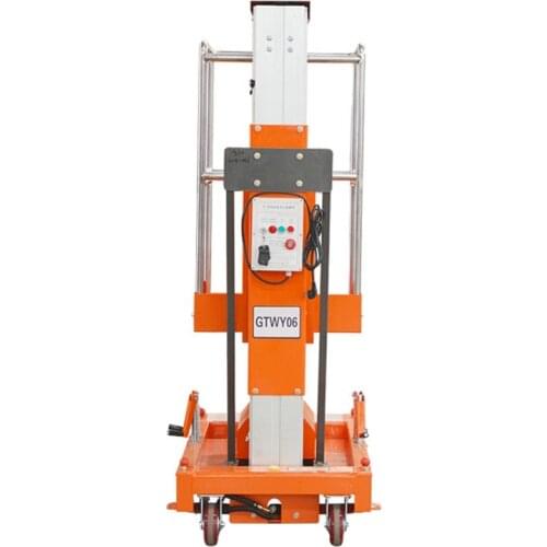 Qiyun 8m 130kg Mast Lift High Quality Single Mast Lift China supplier Aerial Work Platform
