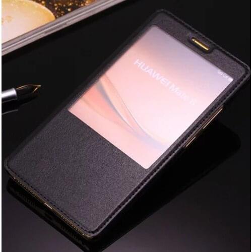 High Quality Hot Flip Ultrathin View Window Leather Case For Huawei Mate 8 Luxury Phone Cover