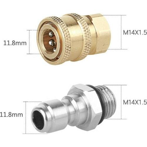 Spare Connector Washing Adapter Stainless Steel 1/4 Male M22/14 Female Brass Replacement