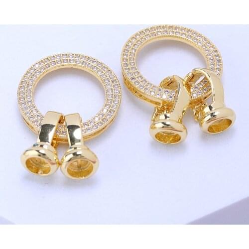 Juya DIY Gold/Silver Plated Closures Luxury Connector Lobster Clasp Hooks Accessories For Needlework Beading Jewelry Making