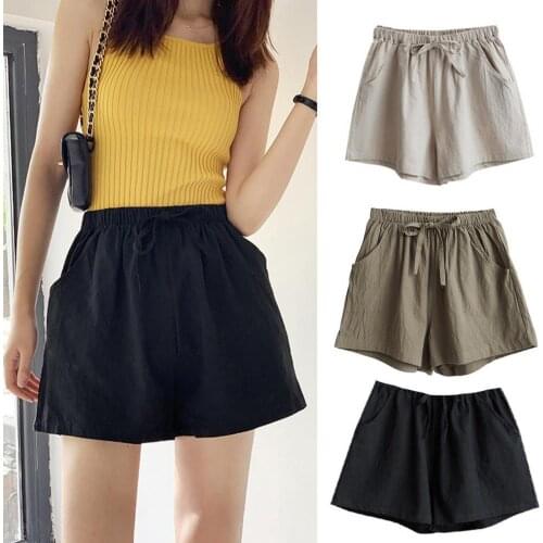 Womens Shorts Loose Comfortable Casual Breathable High Waist Plus Size Running Yoga Shorts Summer Ladies Streetwear Short Pants