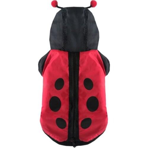 Winter Pet Dog Clothes Halloween Ladybug Hoodie Dog Costume Outfits Puppy Cat Coat for Small Medium Dogs Pet Clothing