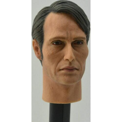 1/6 Scale Mads Mikkelsen Hannibal headplay For Action Figure Toys TV Version NO ELEVEN
