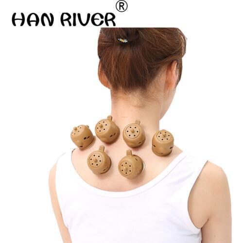 HANRIVER 1pc Moxibustion Box Pot Tube Paste Replacement Moxa stick Body comfort Relax Acupuncture Soft Heat care Therapy Pain