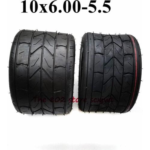 10 Inch Widened Vacuum Tyres 10x6.00-5.5 for Small Harley Motorcycle Tubeless Tires Electric Scooter Motor Special Tyre