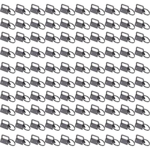 100 PCS Wristlet Hardware, 1 Inch Key Fob Hardware for Keychain, Key Lanyard and Key Chain Making Hardware Supplies
