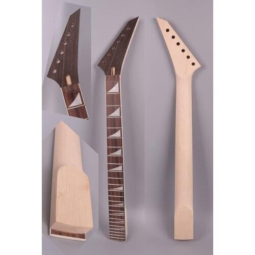 24fret 25.5inch Electric Guitar Neck Mahogany Rosewood Fretboard Unfinished #J1