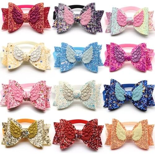 30/50 Pcs New Pets Dog Grooming Accessories Angel Wings Bows for Dogs Pet Collar Bow Tie Dogs Accessories Pet Bow Ties Supplies