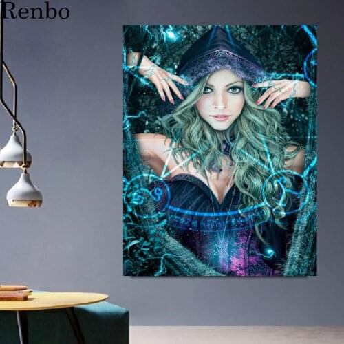 5D diamond painting Cross Stitch kits full Drill Square round diy Diamond Embroidery Beautiful witch Diamond Mosaic Home Decor
