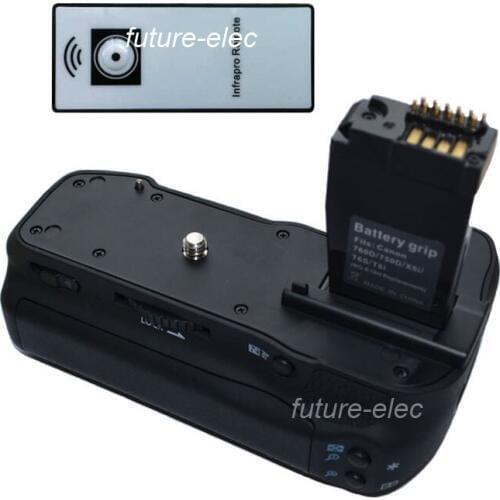 Battery Hand Handle Grip 2-Step Vertical Power Shutter For Canon EOS 750D 760D Rebel T6i T6s Kiss X8i 8000D as BG-E18H+IR Remote