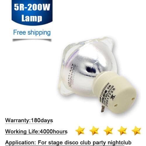 Free shipping 5r 200w lamp bulb for claypaky sharpy moving head light