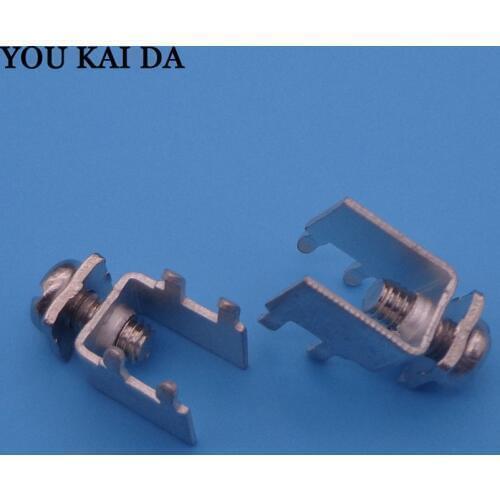 Side Horizontal Terminal Block M4 PCB Solder Terminals Circuit Board Solder Lug Wire Connector Iron PCB-6 Screw X100