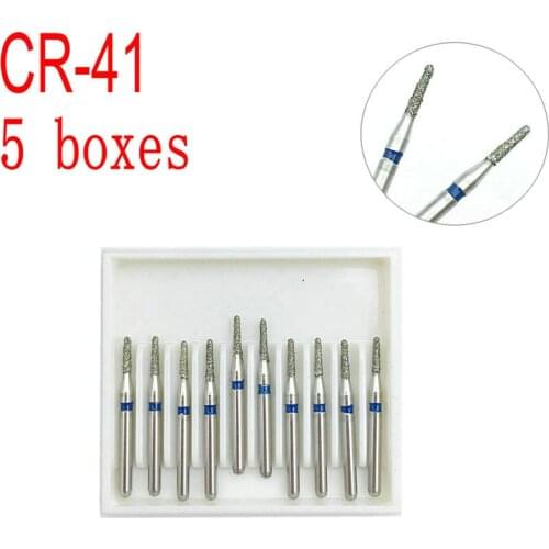 50Pcs Dental Diamond Burs FG 1.6mm Fit High Speed Handpiece CR series CR11/CR12/CR31/CR41