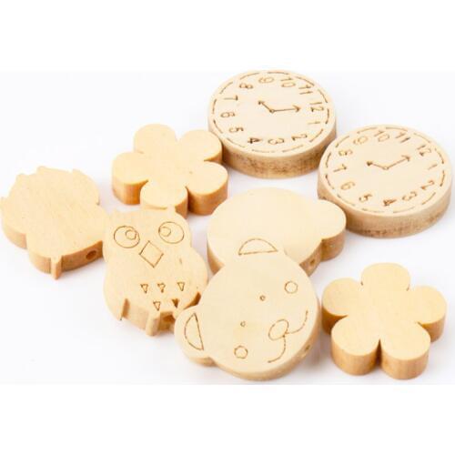 Natural Wooden beads Flower Bear Owl Spacer Beads For Decoration Handmade Jewelry Making DIY Accessory 20mm 20Pcs KL140-RH