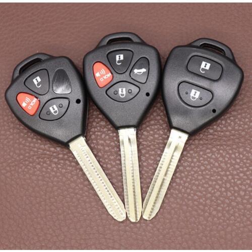 DAKATU 2/2+1/4 Buttons Remote Car Key Shell Case Cover Fob Replacement For Toyota Camry Avalon Corolla Matrix RAV4 Venza Yaris