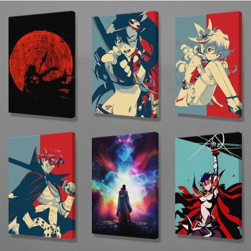 Gurren Lagann Kamina Decoration Prints Home Decor Canvas Living Kids Room Bedroom Painting Wall Art Studio Poster