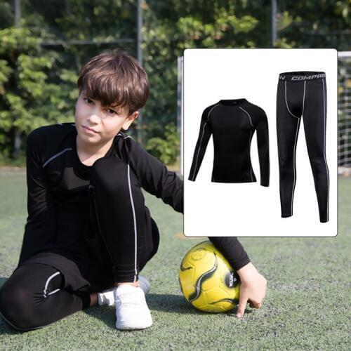 Kids MMA Compression Boxing Set Rashguarc Long Sleeve T-Shirts+Pants Running Basketball Tight Sportsuits Bjj Muay Thai Trousers