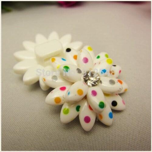 DT42 New Arrival, Hot 10pcs flower resin buttons handmade diy accessories, garment accessories, DIY accessories materials