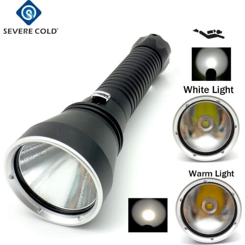 Severe Cold XHP70 LED Diving Flashlight 8000 Lumens Waterproof Dive Torch Scuba Dive Diving Flash Light Torch
