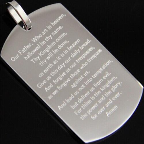 Hot sales Mens Womens Stainless Steel Silver BIBLE VERSES Dog Tag cheap custom bible dog tags hot sales steel dog tags