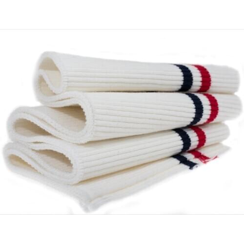 Kewgarden Cotton Stripe Rib Cuff Garment Accessories Stretch Knit Thread Cuff Neckline Ribbed Elastic Fabric 15*85CM 2Pcs/ Lot